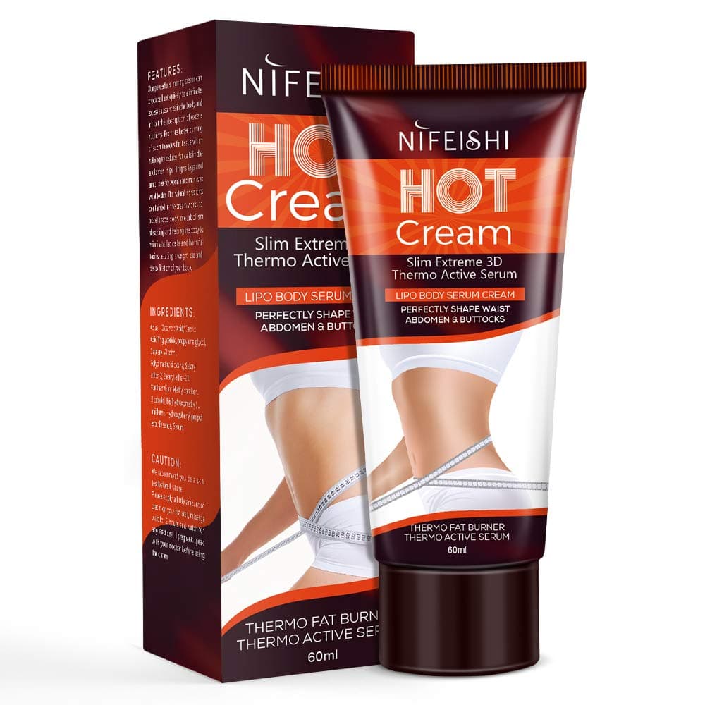 Hot Cream, Belly Fat Burnning Cream for Women and Men, Cellulite Slimming and Firming Cream, Natural Slim Body Cream for Shaping Waist, Abdomen and Buttocks 60ml