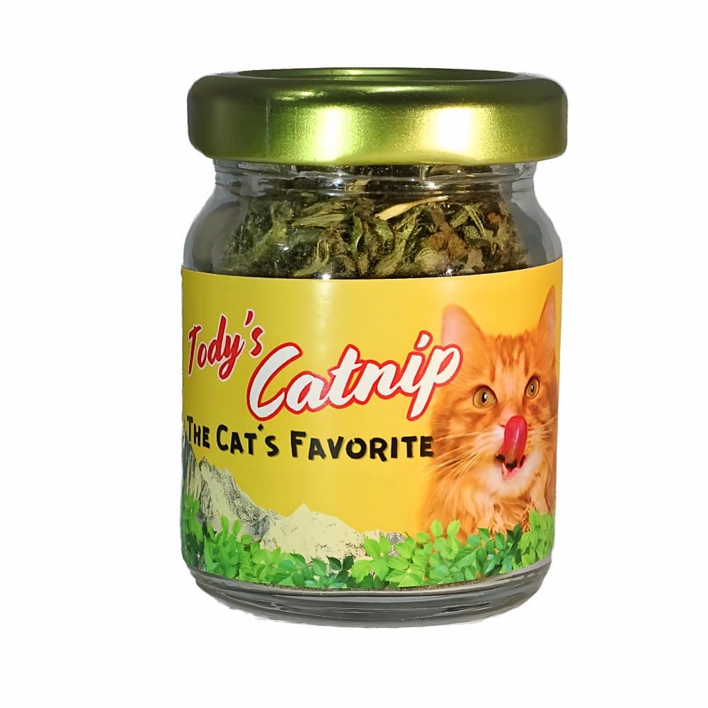 Tody's Catnip - Premium Dried Catnip Leave With Aroma Locked In Glass Bottle (60Ml)