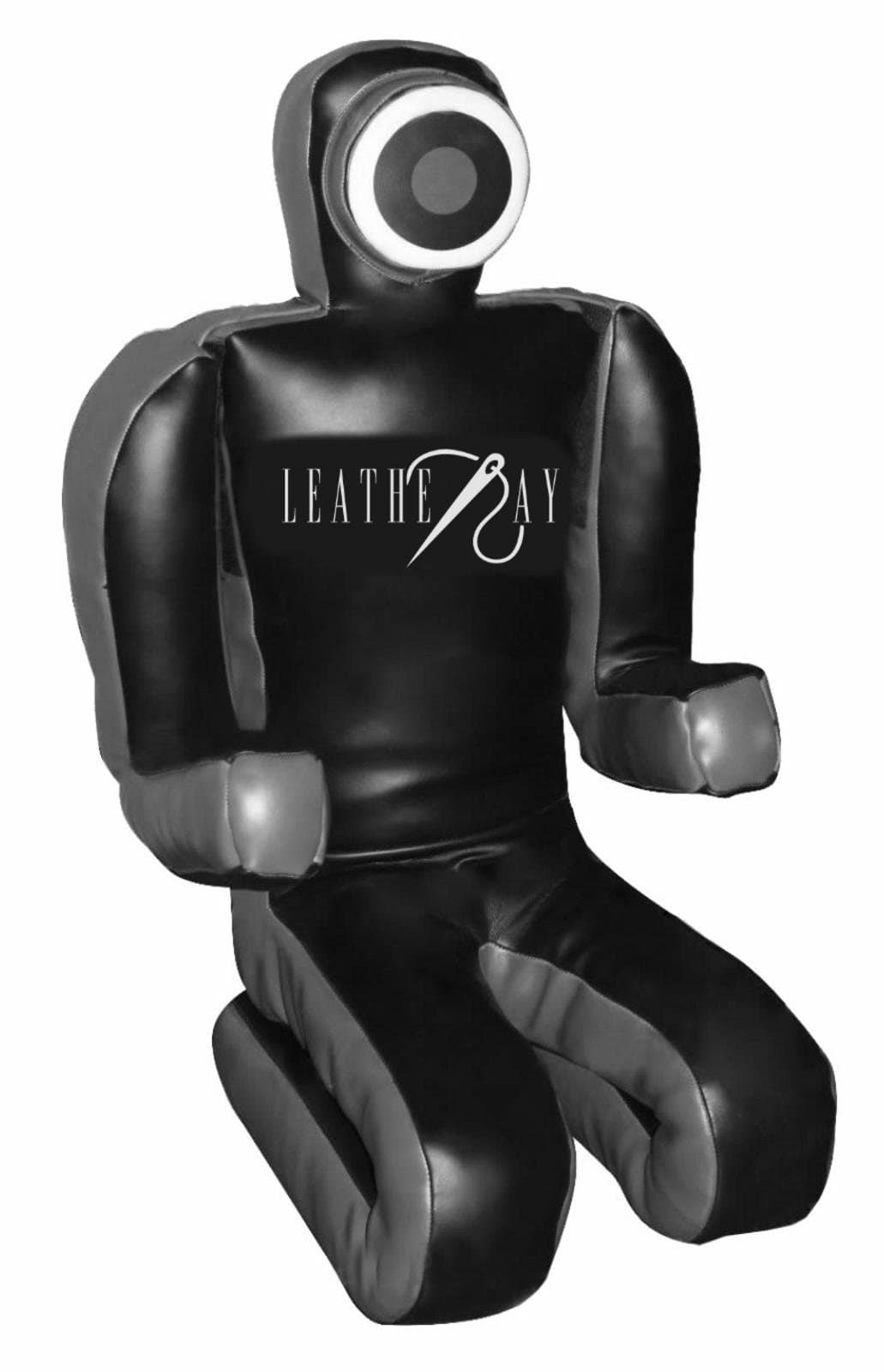 LEATHERAY MMA Jiu Jitsu Grappling Dummy Judo Punching Bag,Brazilian Jiu Jitsu Dummy,Wrestling Grappling BJJ Dummy Black -Unfilled