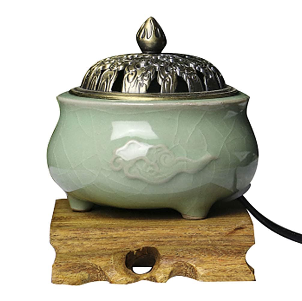 RXBFD Ceramic Electric Incense Burner,Timing Temperature Control Aromatherapy Diffuser,Essential Oil Agarwood Electronic Aroma Furnace,Applicable to a lot of Fragrance Materials