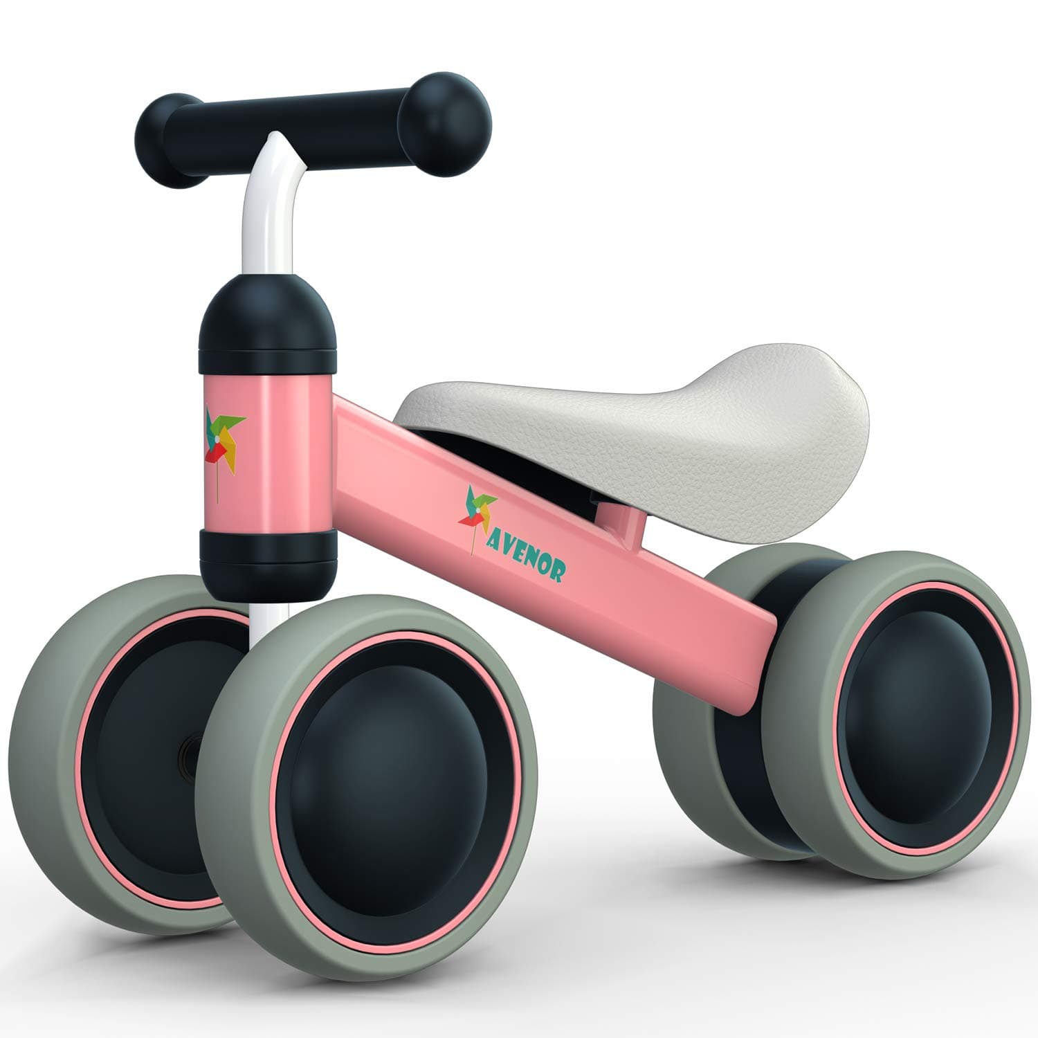 Baby Balance Bike for 1 Year Old Girl Gifts 10-24 Month Toddler Balance Bike First Birthday Gift No Pedal Infant 4 Wheels Bicycle