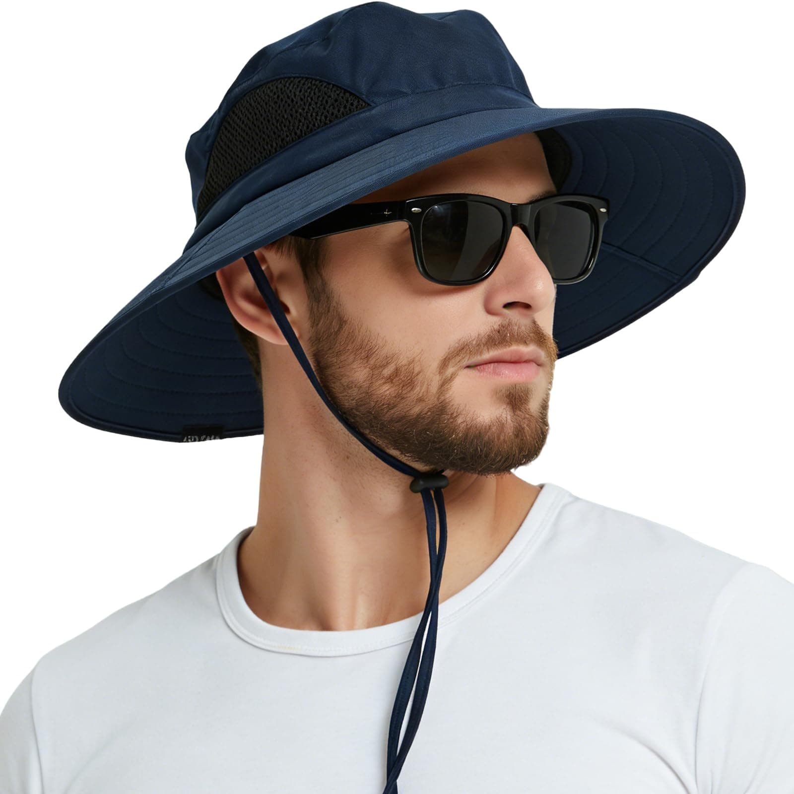 Sun Hat for Men/Women, Waterproof Wide Brim Bucket Hat Foldable Boonie Hat for Fishing Hiking Garden Safari Beach