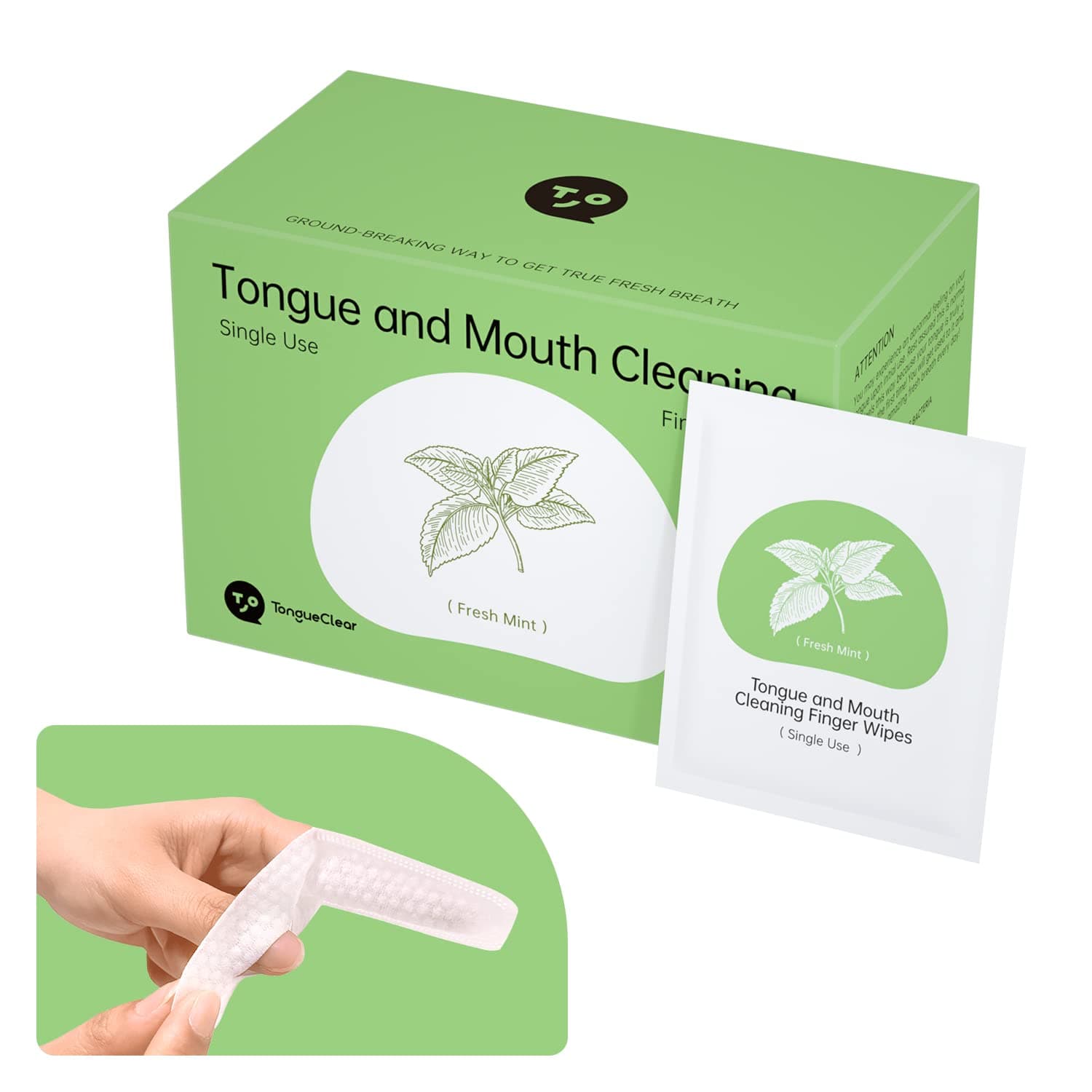 Finger Teeth Wipes for Adults, 60pcs, Oral Brush ups for Teeth Cleaning, Deep Cleaning Teeth Wipes, Gum Cleanning, Teeth Whitening Wipes, Oral mucosa Cleaner, Mint Flavor