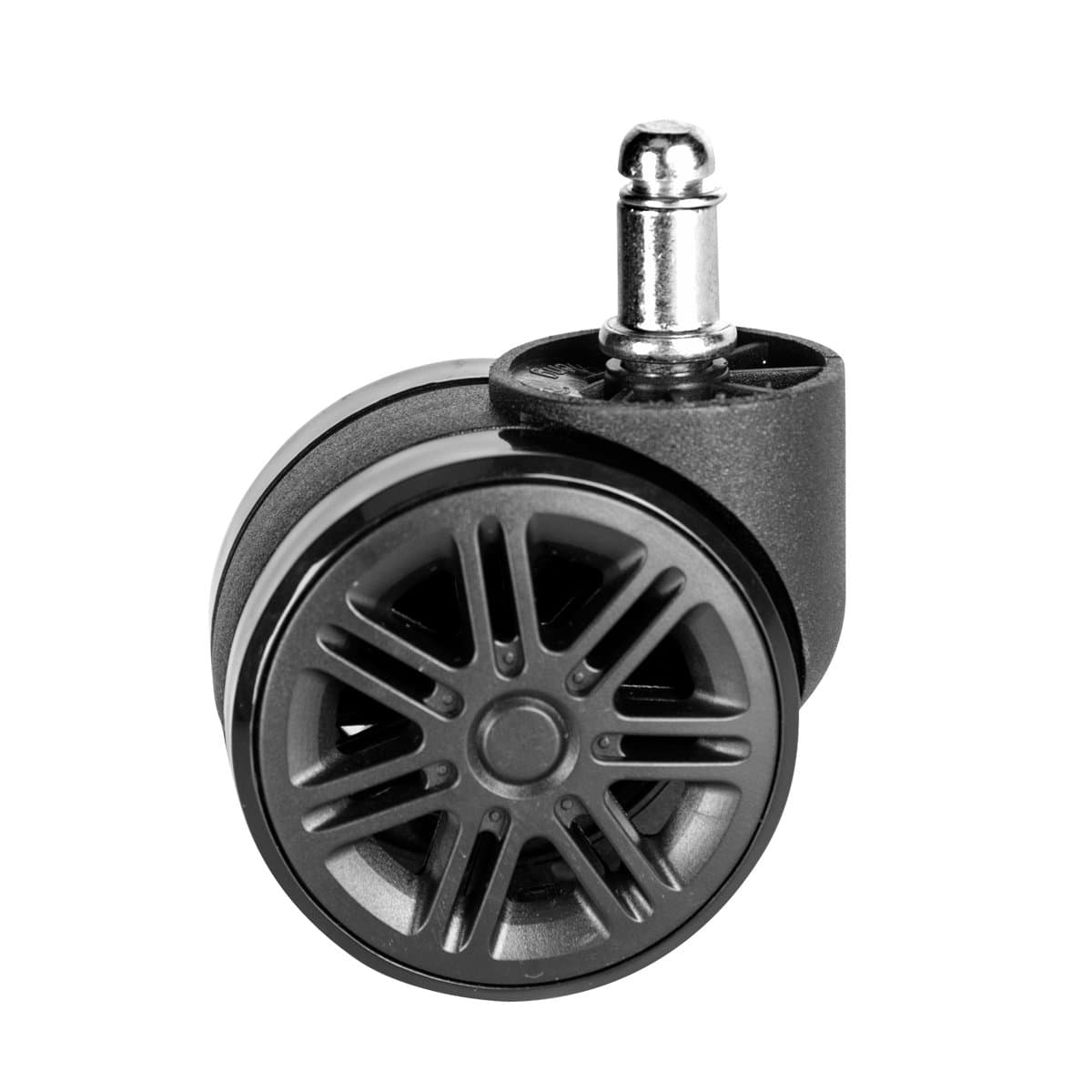 Office Chair Casters Wheels for Hardwood 60mm (2-3/8") - Heavy Duty Modern Replacement Safe for All Floors (Set of 5) Color Black