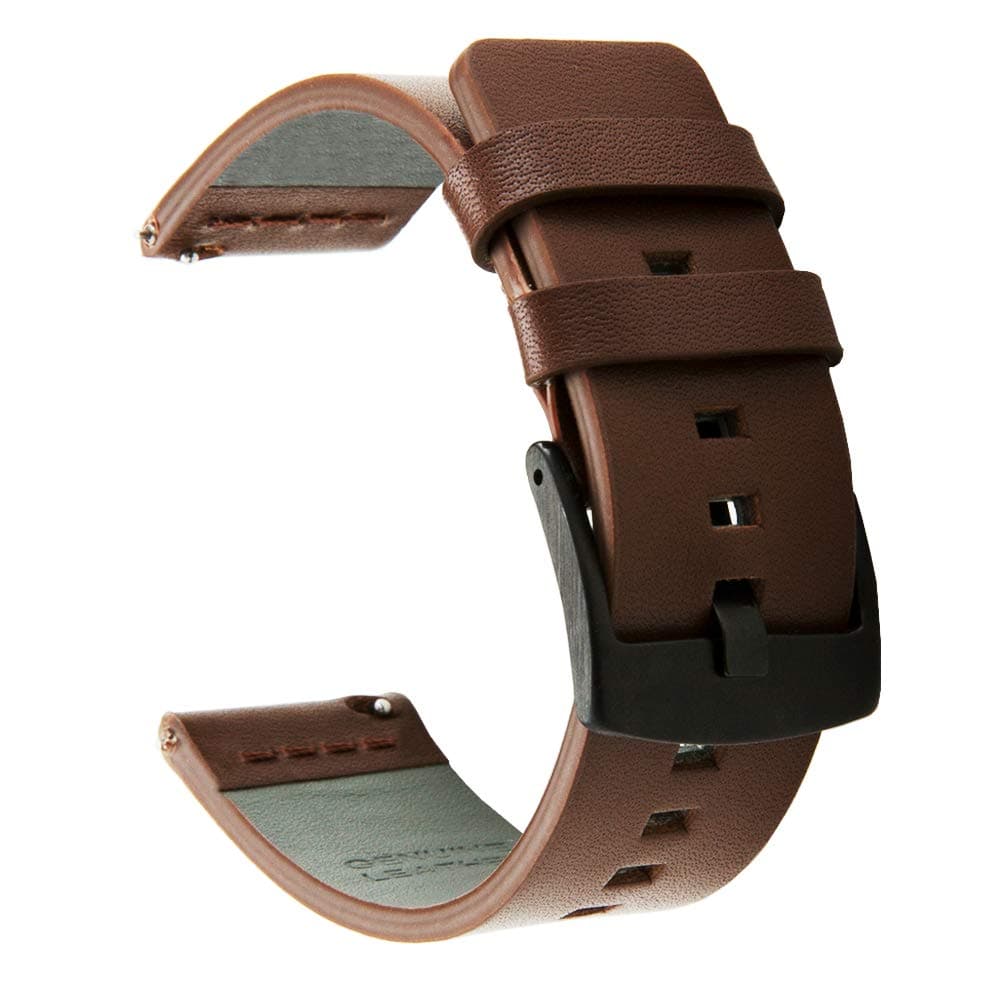 invella 20mm Brown Leather Strap for Amazfit BIP Smartwatch, Samsung Sport Smartwatch, Ticwatch 2 (20mm- EA- Brown)