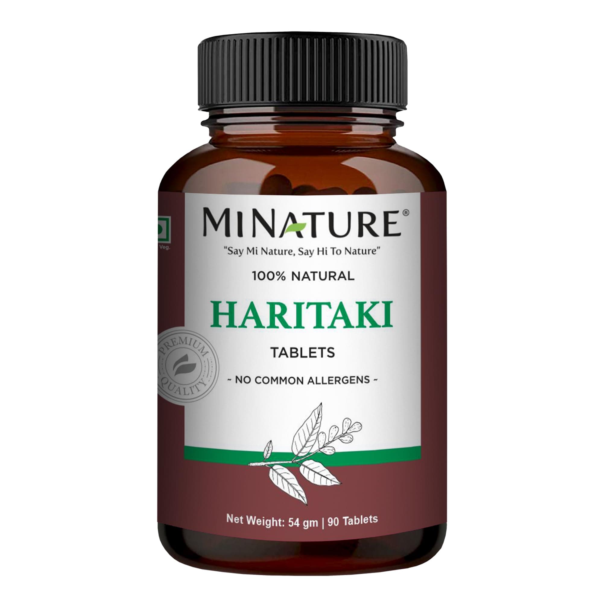 Mi Nature Haritaki Tablets| 90 Tablets, 1000 mg|
