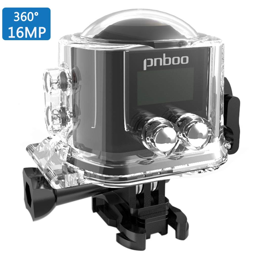 PA-10 360° Panoramic Black Outdoor Sport Action Camera HD 3D VR 16MP 30fps Waterproof APP WIFI with Rechargeable Battery, Sony IMX179 Sensor