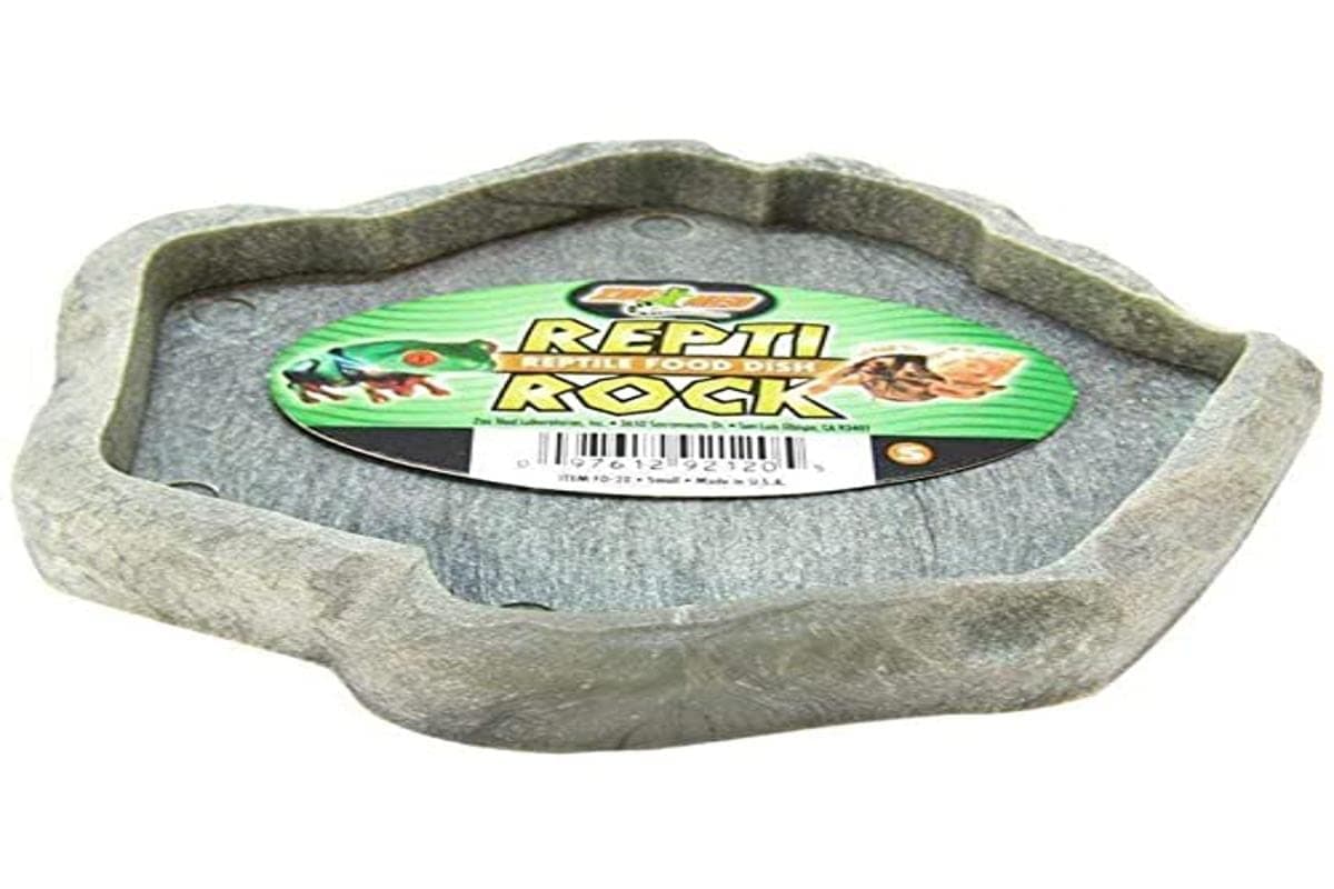 FD-20 Repti Rock Feed Dish, Small (Packaging May Vary), Black