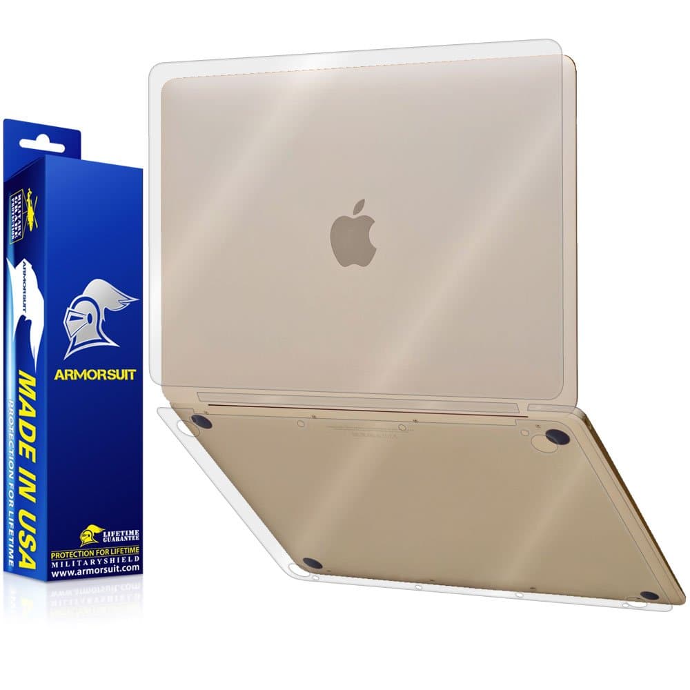 ArmorSuit MilitaryShield Full Body Skin Film + Screen Protector for Apple MacBook (2015 Release) - Anti-Bubble HD Clear Film