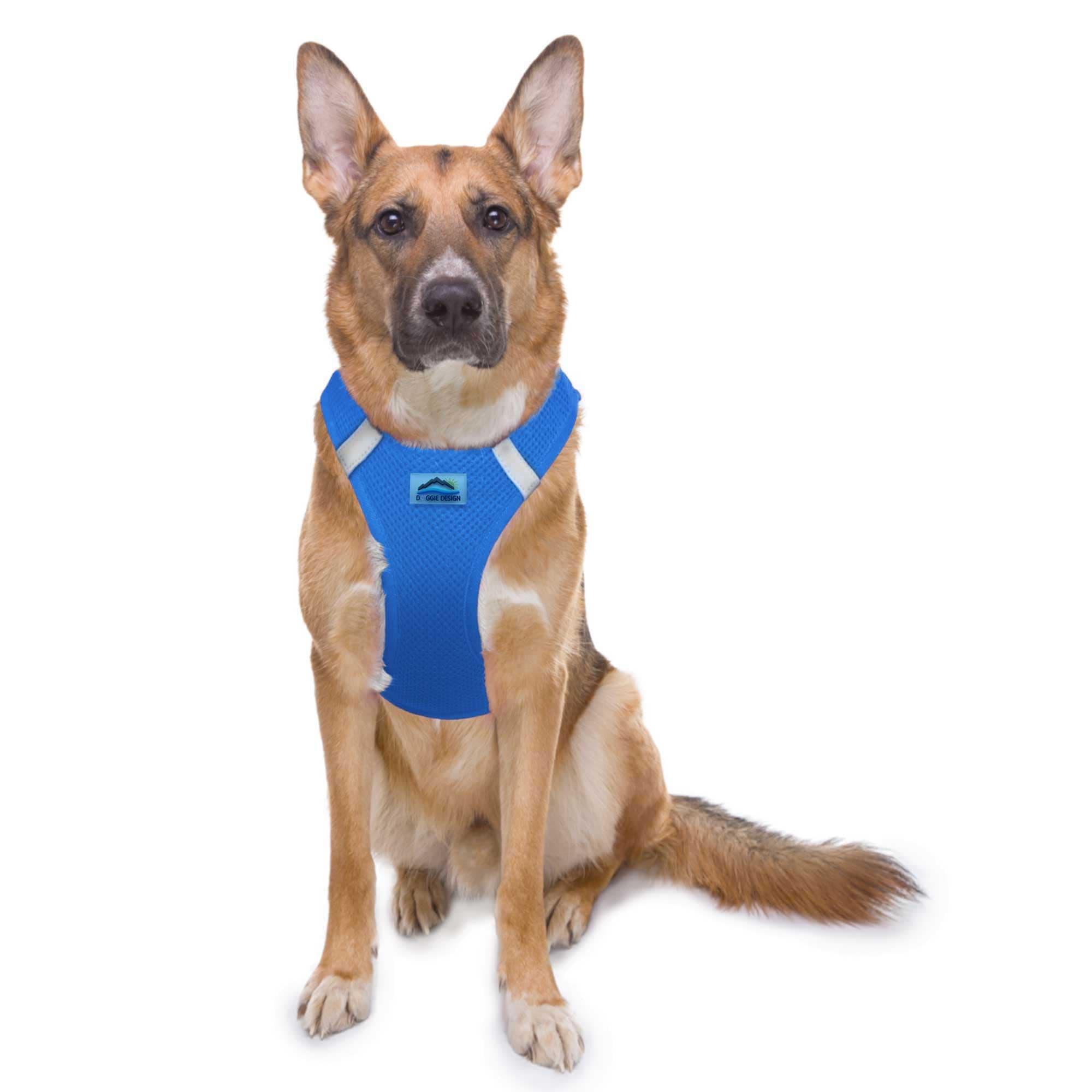 Doggie Design Dog Harness - No Choke Dog Harness, Dog Vest, Mesh Polyester, Pet Harness, Simple Step in Design, Harness for Dog - Cobalt Blue, 3XL