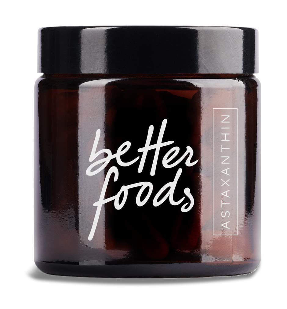 Better Foods Astaxanthin I 80 Capsules of 4 mg Astax I Natural antioxidant from Algae & Rosemary I Food Supplement Without Silica I Lactose & Gluten Free