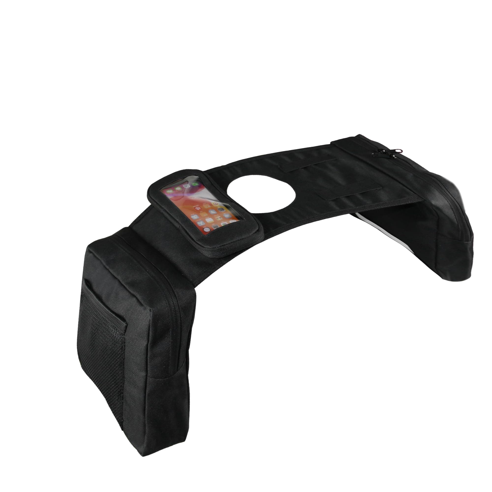 ATV Saddle Bag,Cargo Tank Phone Bag Storage Luggage for ATV UTV Snowmobile Motorcycle (Black1)