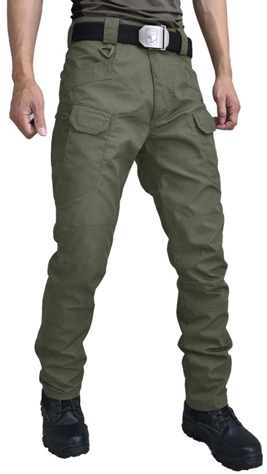 Les umes Mens Outdoor Tactical Cargo Work Trousers Lightweight Ripstop Pants