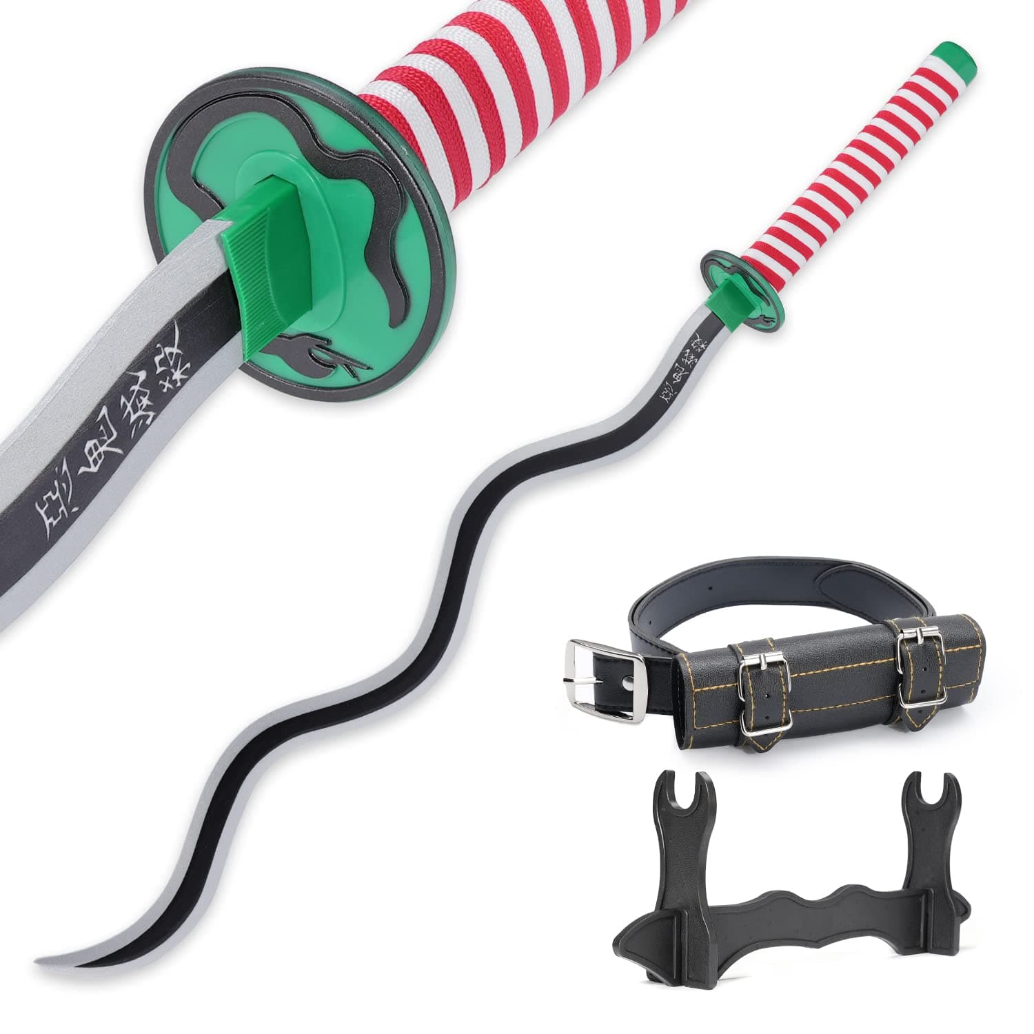 Anime Sword - 41 inches Anime Katana Replica with Belt and Stand - Durable Sword Perfect for Cosplay - Sword with Authentic Design