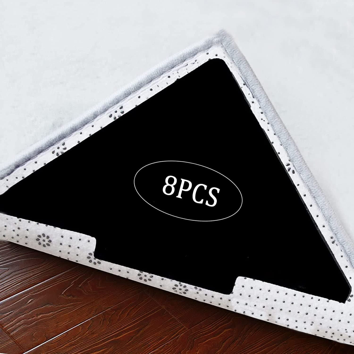 Dzpuhuojz Rug Gripper, 8pcs Rug Tape, Rug Grippers for Laminate Floor, Rug Grip, Rug Grippers from Rug to Carpet, Carpet Grippers for Rugs on Top of Carpet, Rug Grips for Wooden Floors