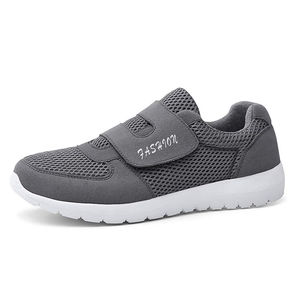 Men's Casual Comfort Walking Shoes Ultralight Flats Non-Slip Hook & Loop Fashion Sneakers