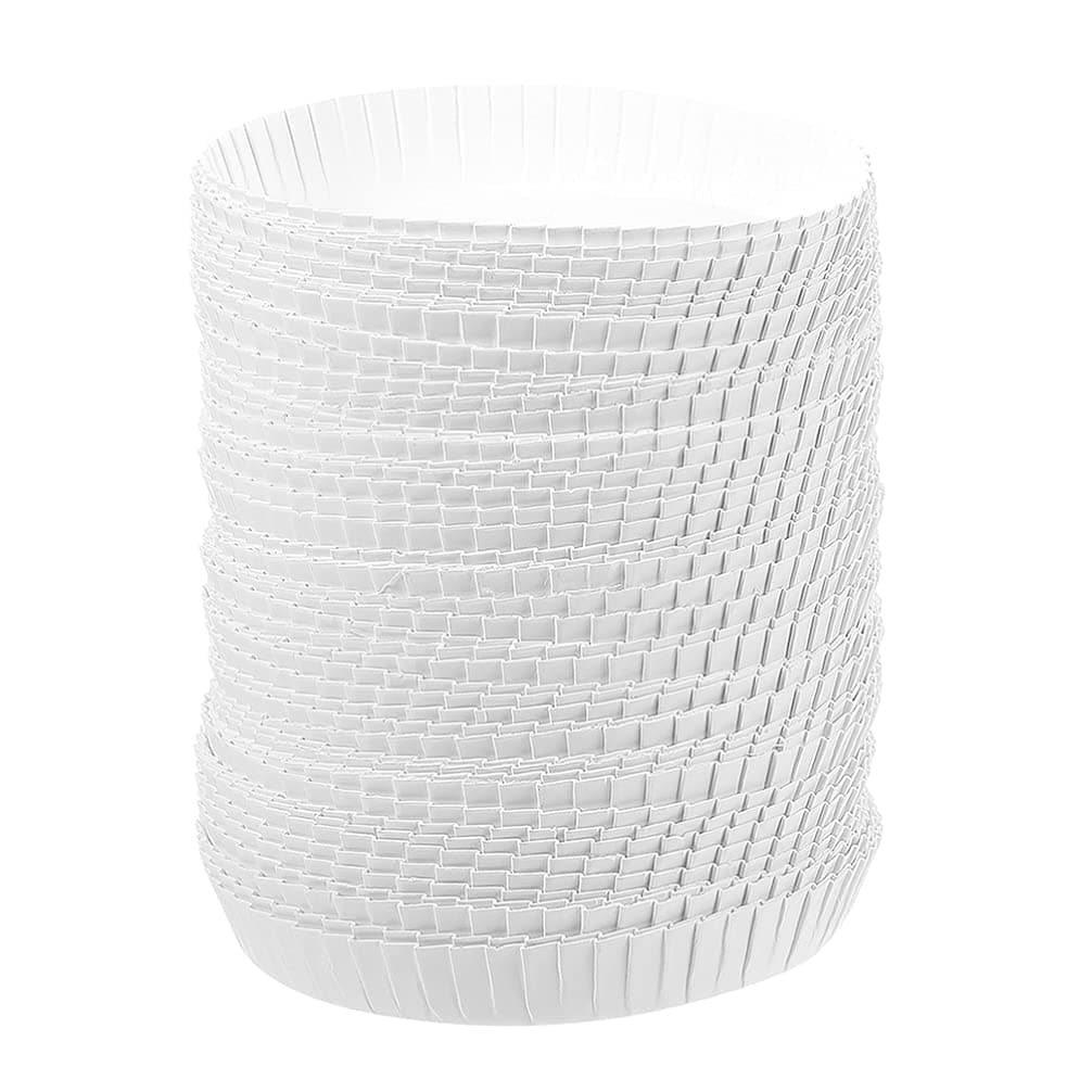 YARNOW 100pcs Disposable Paper Cup Covers White Hot Cup Lids Recycled Drinking Lids Biodegradable Coffee Cup Covers for Travel Hotel Coffee Bar 7.5X7.5CM