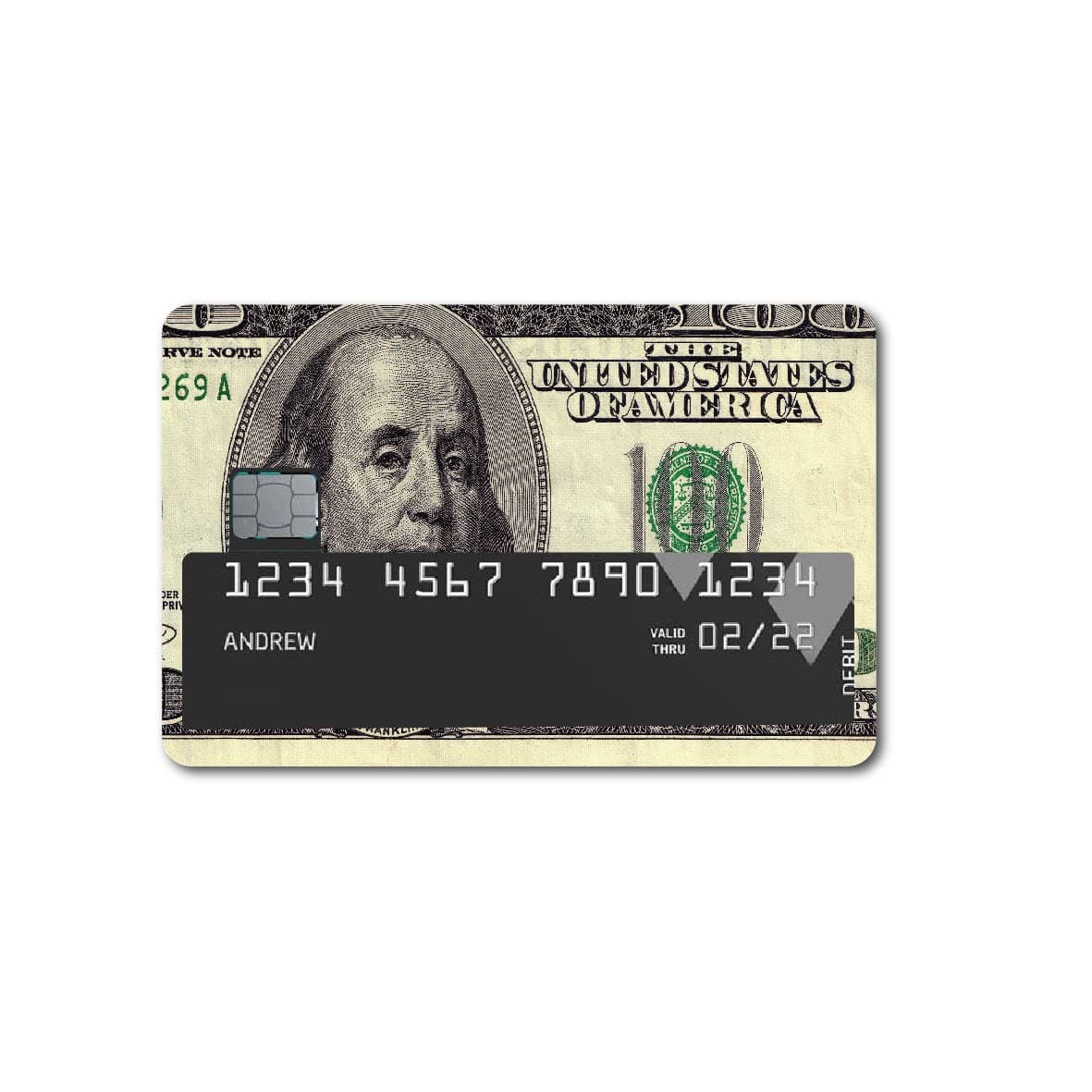 DOTME® Printed Dollar Skin Card Stickers for Debit Cards/Credit Cards/ATM Front Side Sticker