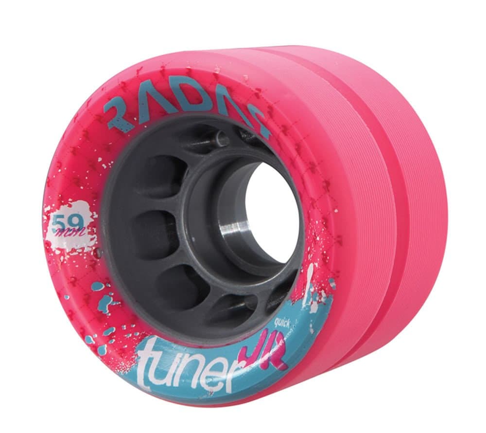 Radar Tuner Jr Pink Derby Wheels - 94A Riedell Roller Skate Wheel