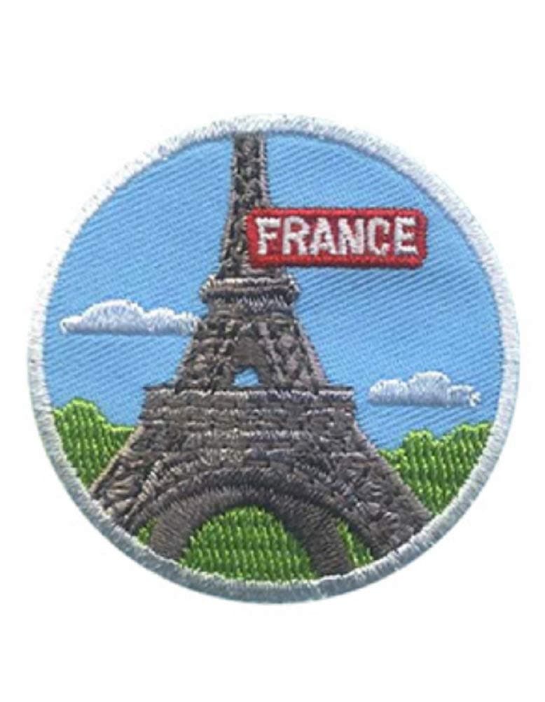 France - Eiffel Tower - French Visit Tour Travel 2" Iron On Embroidered Patch