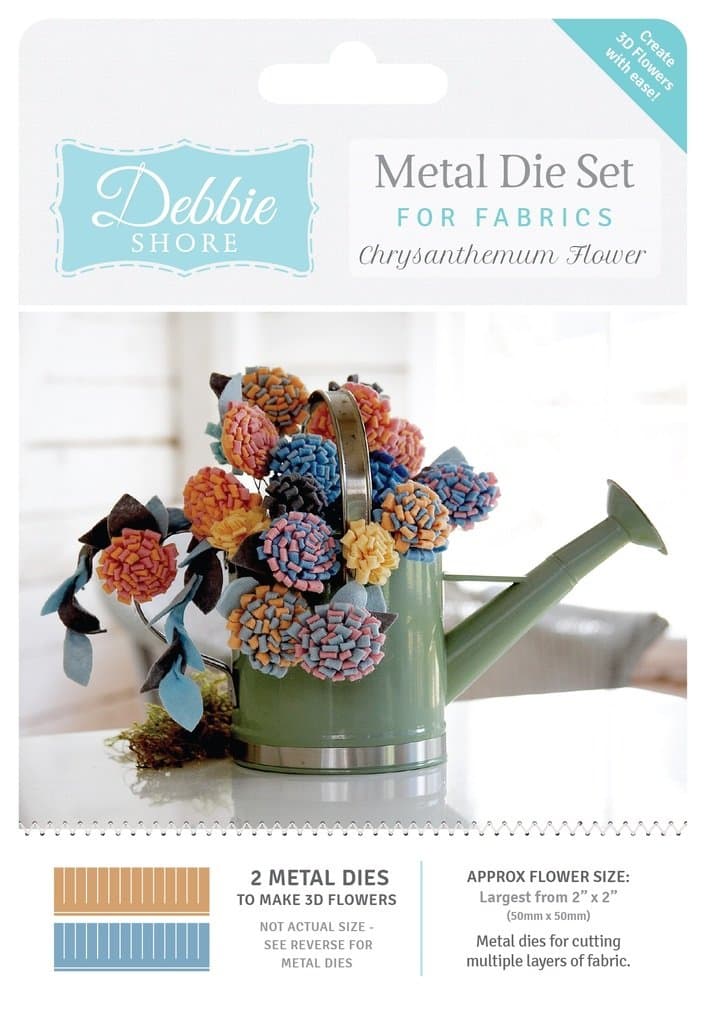 Debbie Shore Metal Die-Chrysanthemum Flower, Silver, 17 x 11.7 x 0.4 cm