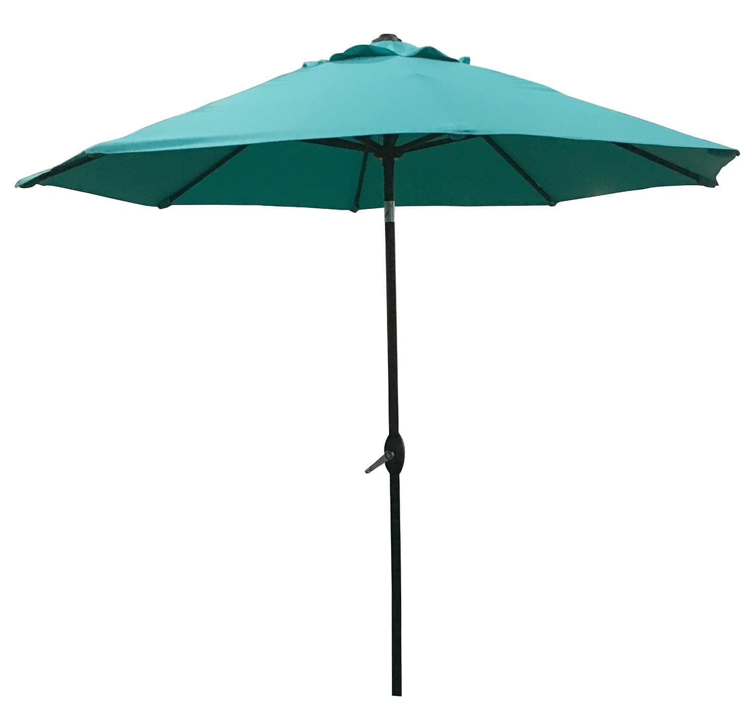 ABO GearABO Gear 9 Ft Outdoor Table Aluminum Patio Umbrella with Auto Tilt and Crank, 8 Ribs, Polyester, Turquoise