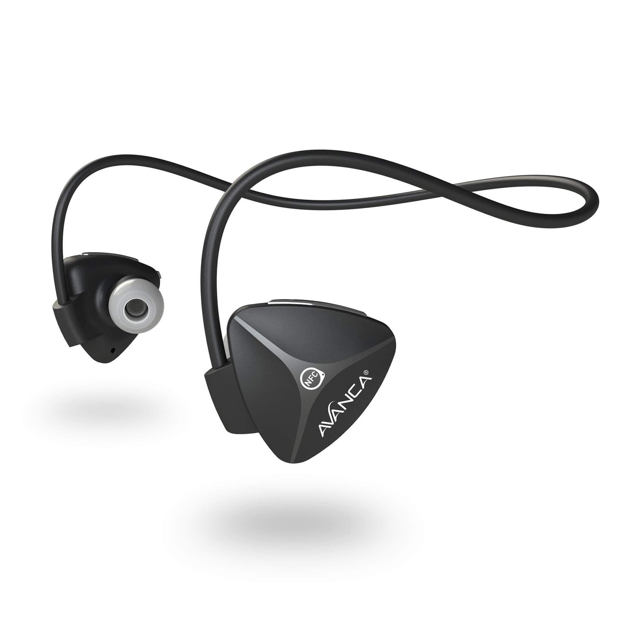Avanca D1 Bluetooth 4.0 Wireless Sports Headphones with Integrated Microphone - Black