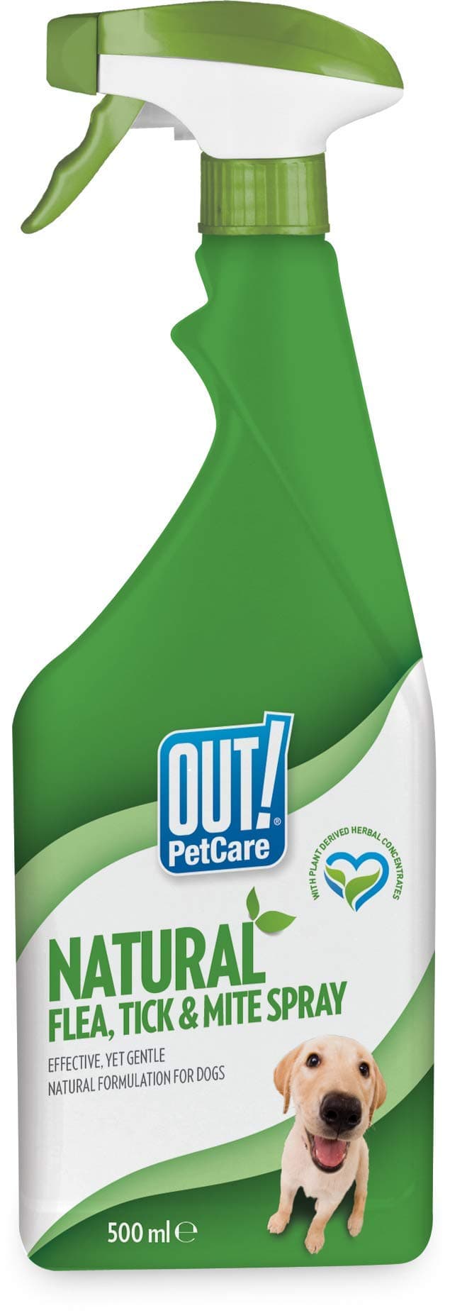 OUT! Natural Flea, Tick and Mite spray for Dogs, 500 ml