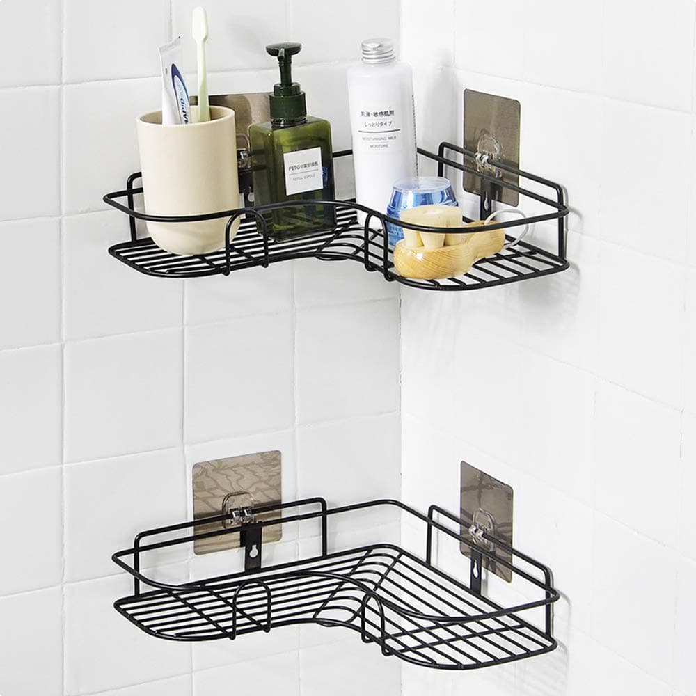 Bathroom Shelf/Shelves Corner Shelf Bathroom Wrought Iron Storage Rack Kitchen Tripod Bathroom Corner Rack Storage Shelves & Racks (Multicolour)