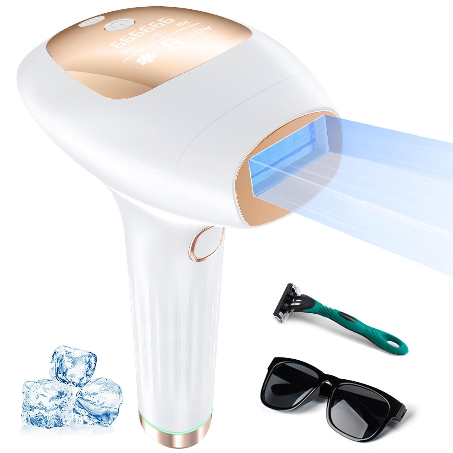 Hair Removal with Cooling, Painless IPL Hair Removal Device for Women and Men, at-home Hair Remover for Armpits, Legs, Face, and Bikini Line