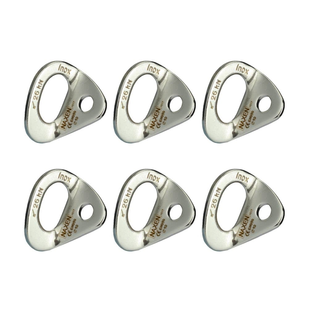 NAXEN 26kN Bolt Hanger Stainless Steel Climbing Hanger Climbing Anchor for 10 mm / 3/8" Bolt Pack of 6