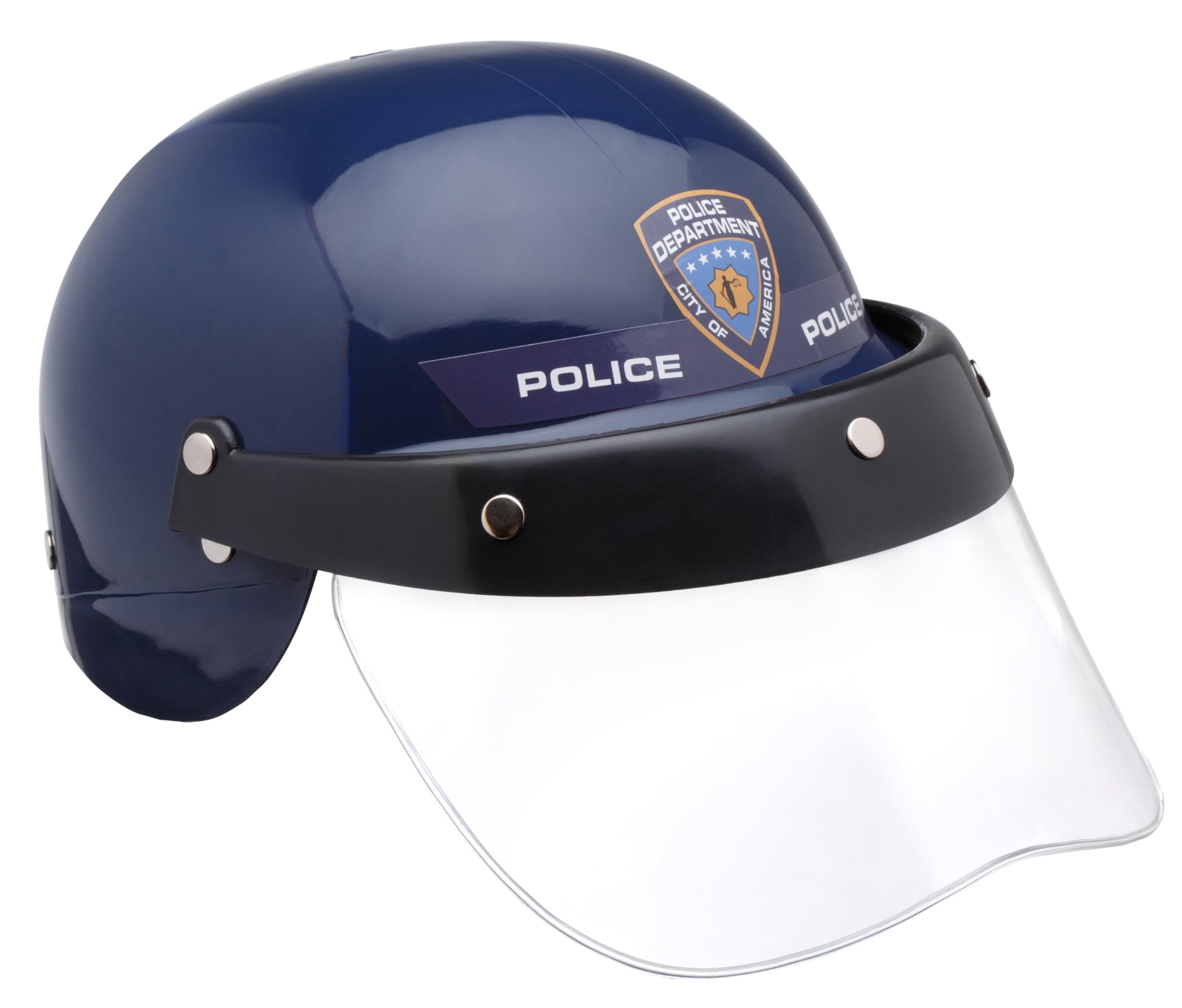 Dress Up America Police Helmet with Visor - Costume Police Hat for Kids - Cop Accessory Hat