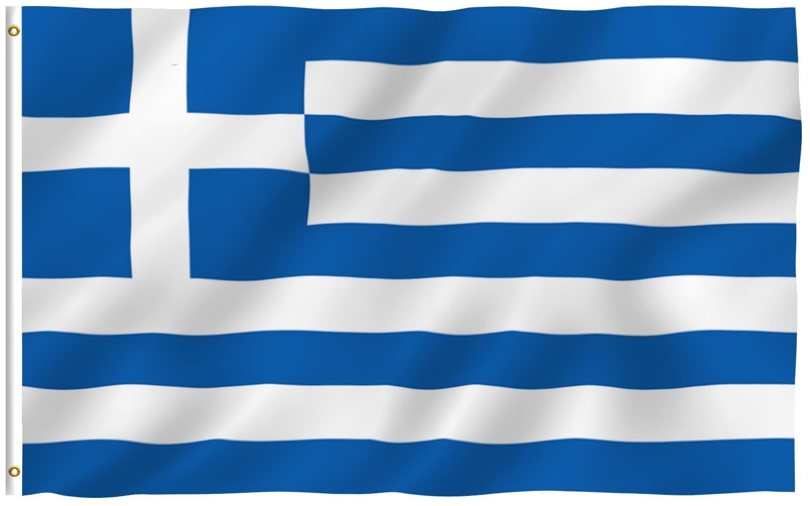 ANLEY Fly Breeze 3x5 Foot Greece Flag - Vivid Color and UV Fade Resistant - Canvas Header and Double Stitched - Greek National Flags Polyester with Brass Grommets 3 X 5 Ft