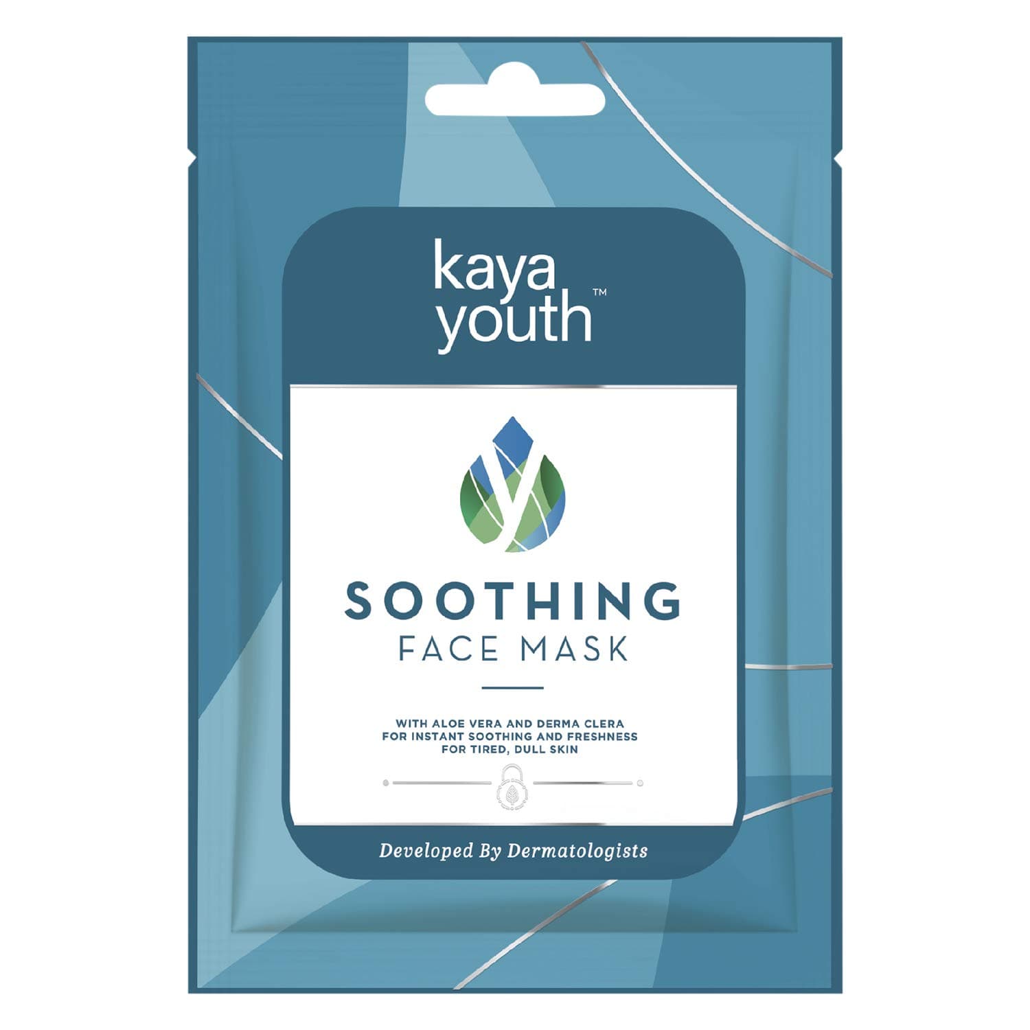 Kaya Youth Women's Soothing Face Mask, with Aloe Vera and Derma Clear for Instantly Soothing Tired, Irritated Skin, Developed by Dermatologists, 15 min Magic Mask