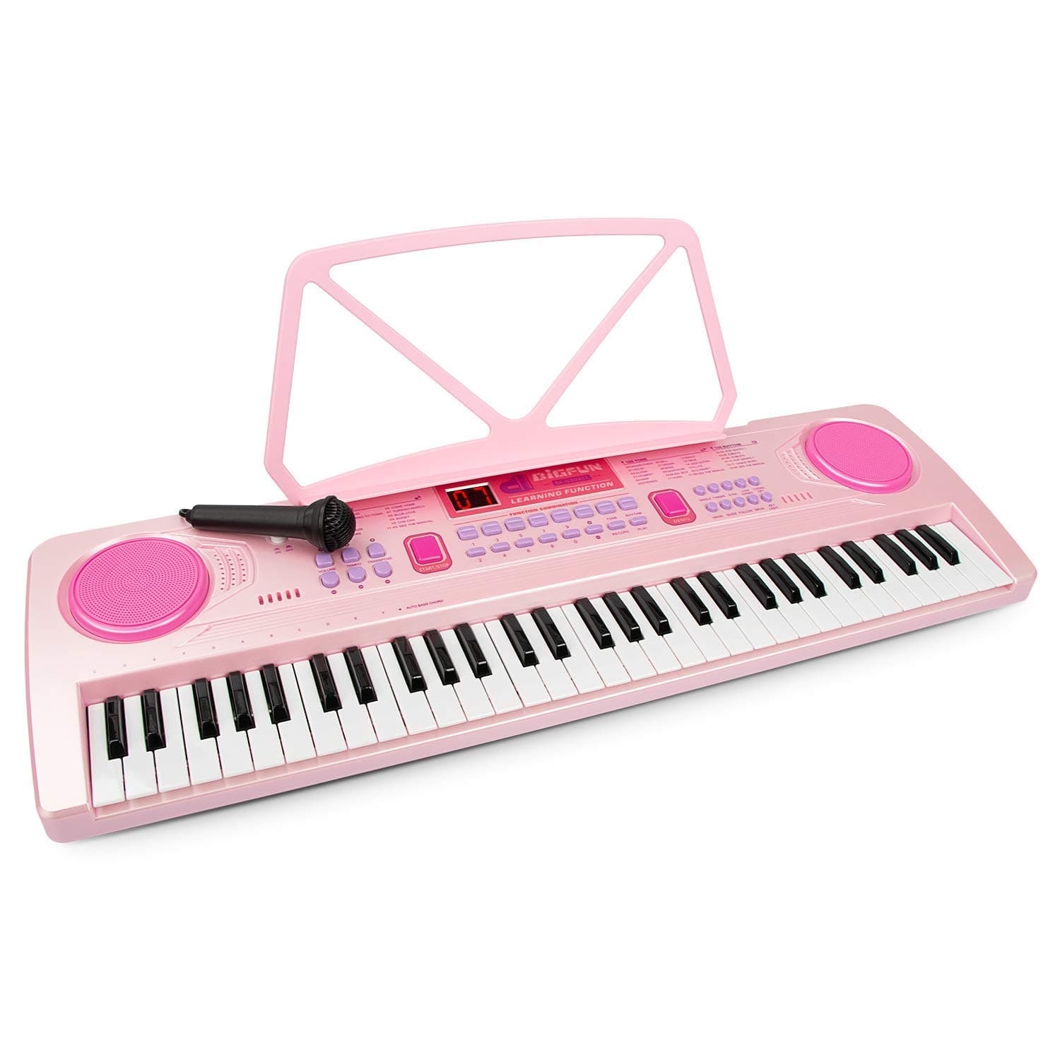 aPerfectLife Electronic Keyboard Piano, Portable Piano (Pink, 61Keys)