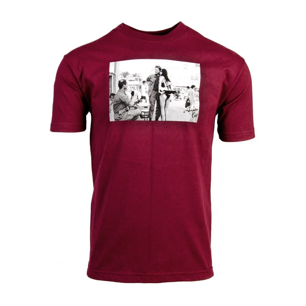 Acapulco Gold Full Metal T-Shirt in Burgundy