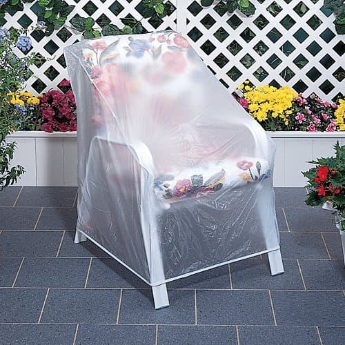 Set of 2 Outdoor Vinyl Clear Chair Furniture Protector Cover