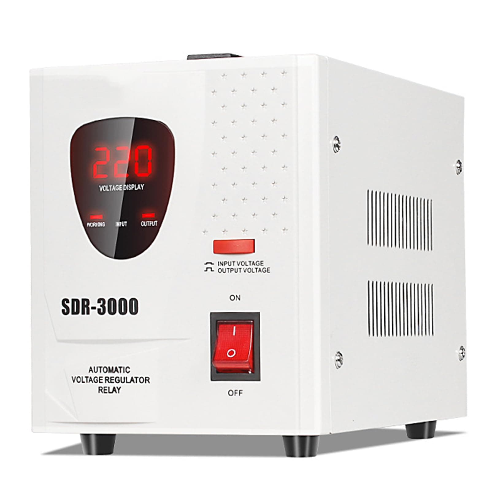 Electronic Voltage Stabilizer,220V Fully Automatic Voltage Stabilizer 3000W Household High Power Refrigerator Computer TV AC Stabilized Power Supply