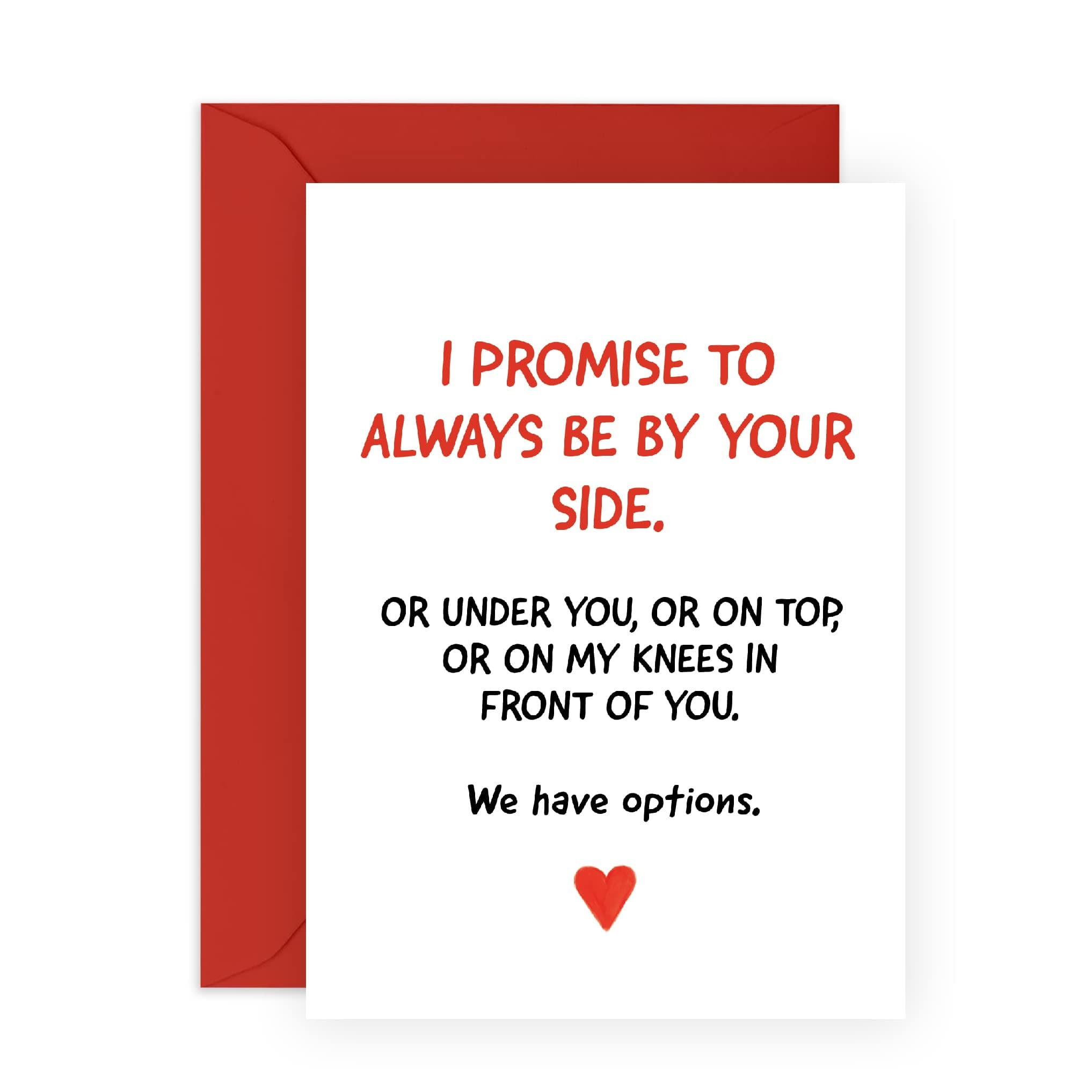 Central 23 Funny Anniversary Card By Your Side, On Top, Options For Husband Fiance Partner - Humorous Boyfriend Birthday Card - Naughty Valentine Card For Wife Girlfriend - Comes With Fun Stickers