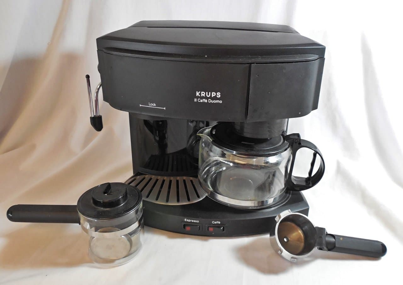 985-42 Il Caffe Duomo Coffee and Espresso Machine, Black