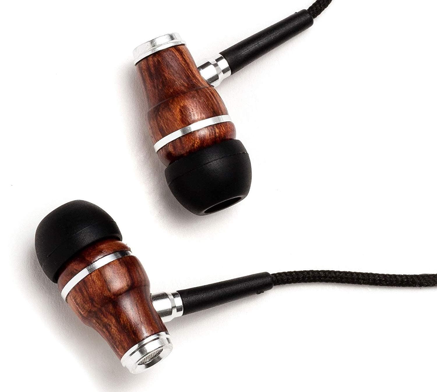 Symphonized NRG Premium Genuine Wood In-ear Noise-isolating Headphones with Mic (Black)