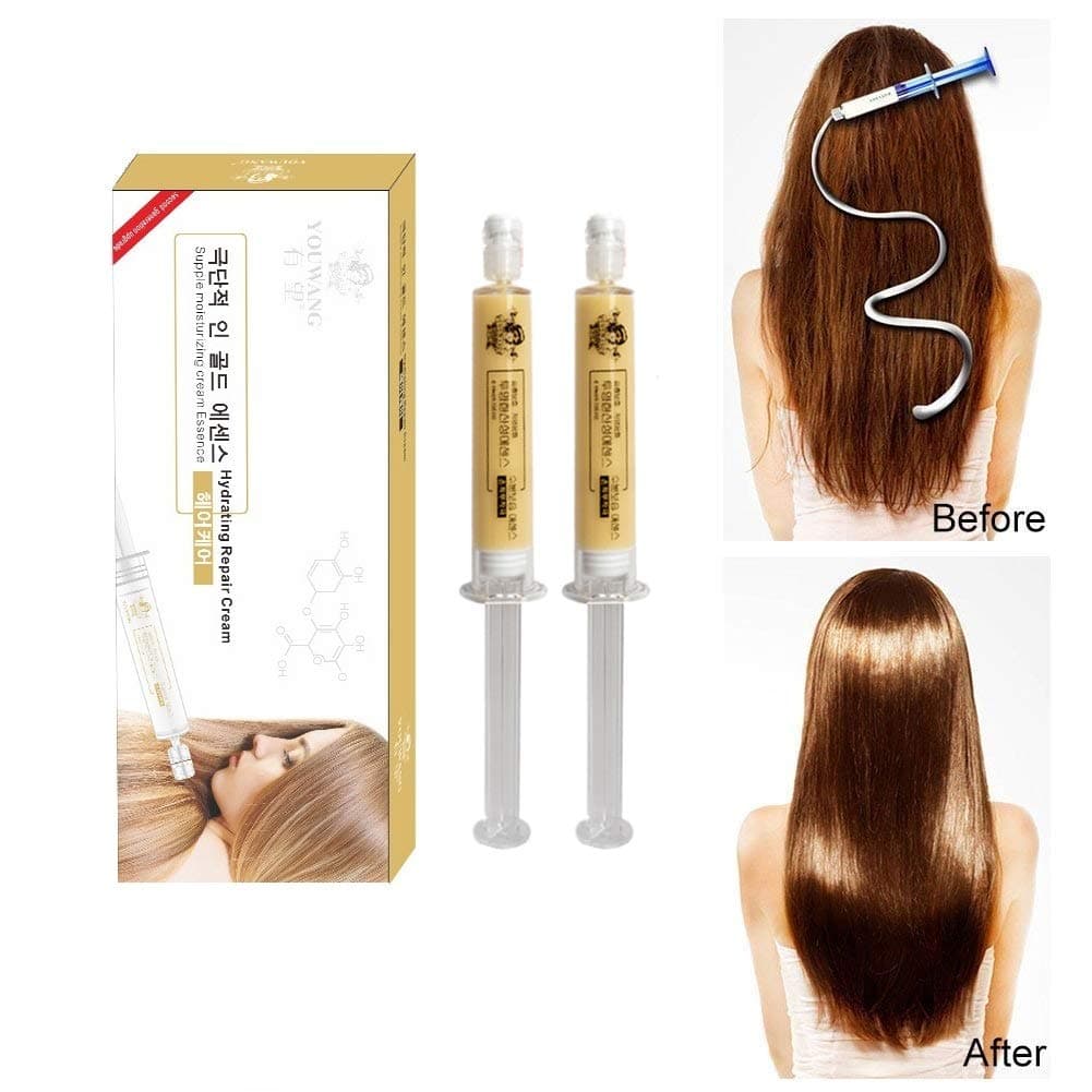 Ankamal Elec 2pcs/set Hair Treatment Hair Mask Cream Dry Damaged Maintenance Keratin Repair Professional Moisturizing Hair Mask Moisturizing Essence RP2-5 Reduction of the needle