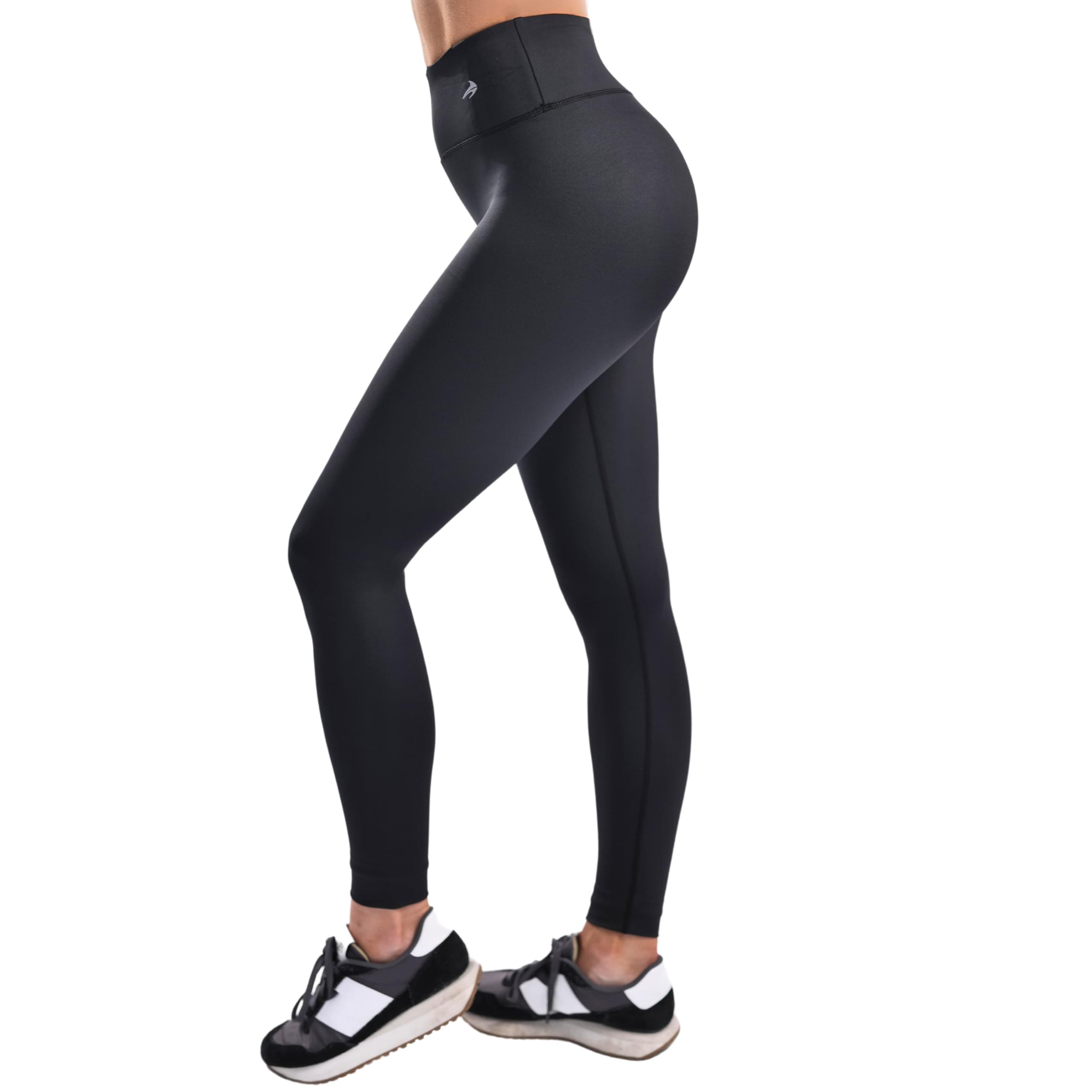 Women s Compression Pants - Best Full Leggings Tights for Running Yoga Gym by CompressionZ Black Small