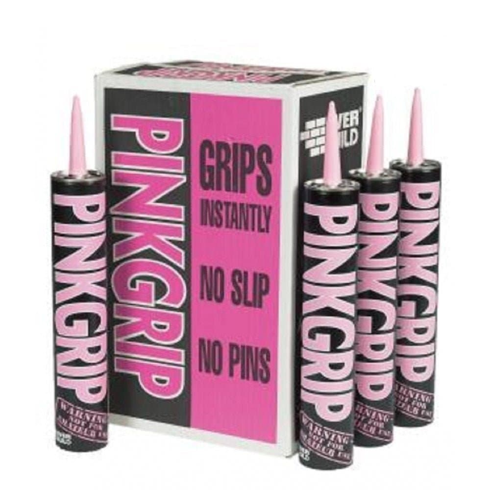 Pinkgrip Building Adhesive 350ml - 12 Tubes Pink Grip