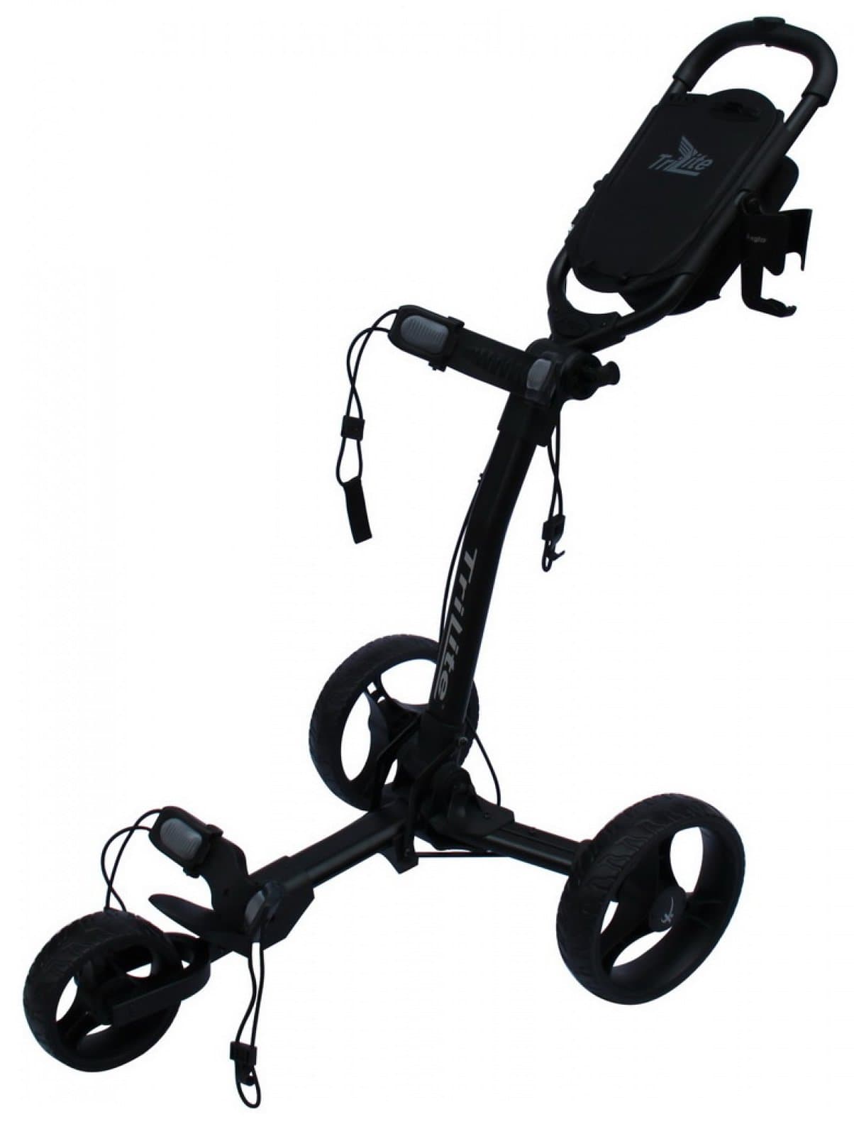 Axglo TriLite 3 Wheel Push Golf Lightweight Trolley Black / Black