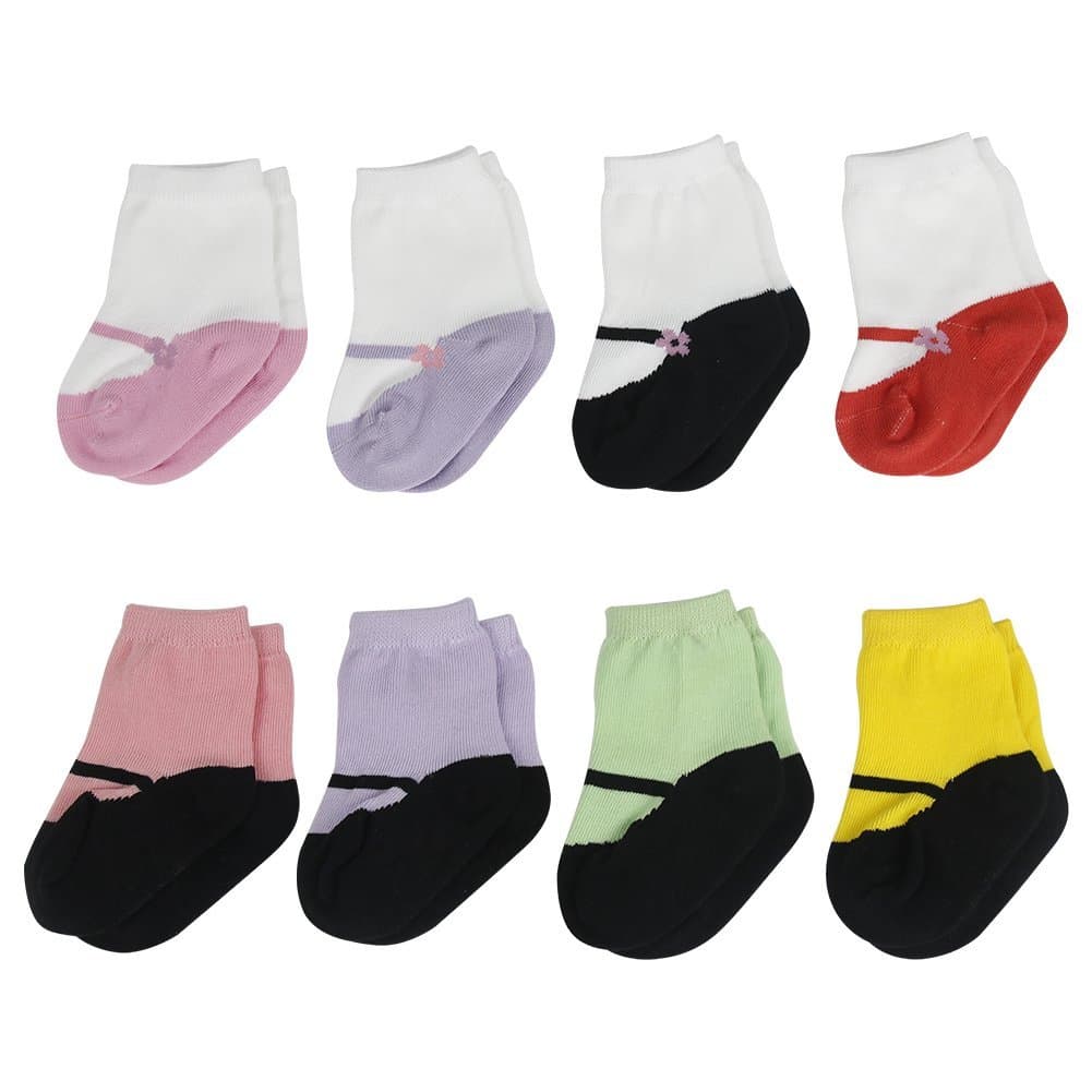 BABIBEAN Baby’s Anti Skid Toddlers New Born Dress Socks Socks 6 Pairs Christmas Socks