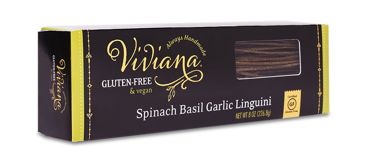 Viviana Certified Gluten-Free Spinach Basil Garlic Linguini, 8 Ounce