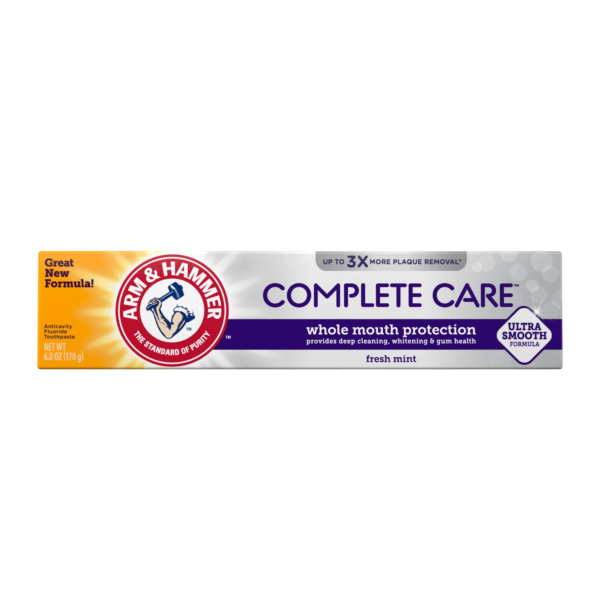 Complete Care Toothpaste Whole Mouth Protection Six Pack – Fresh Fluoride Toothpaste, Mint, 72 Ounce, (Pack of 12) (Packaging May Vary)