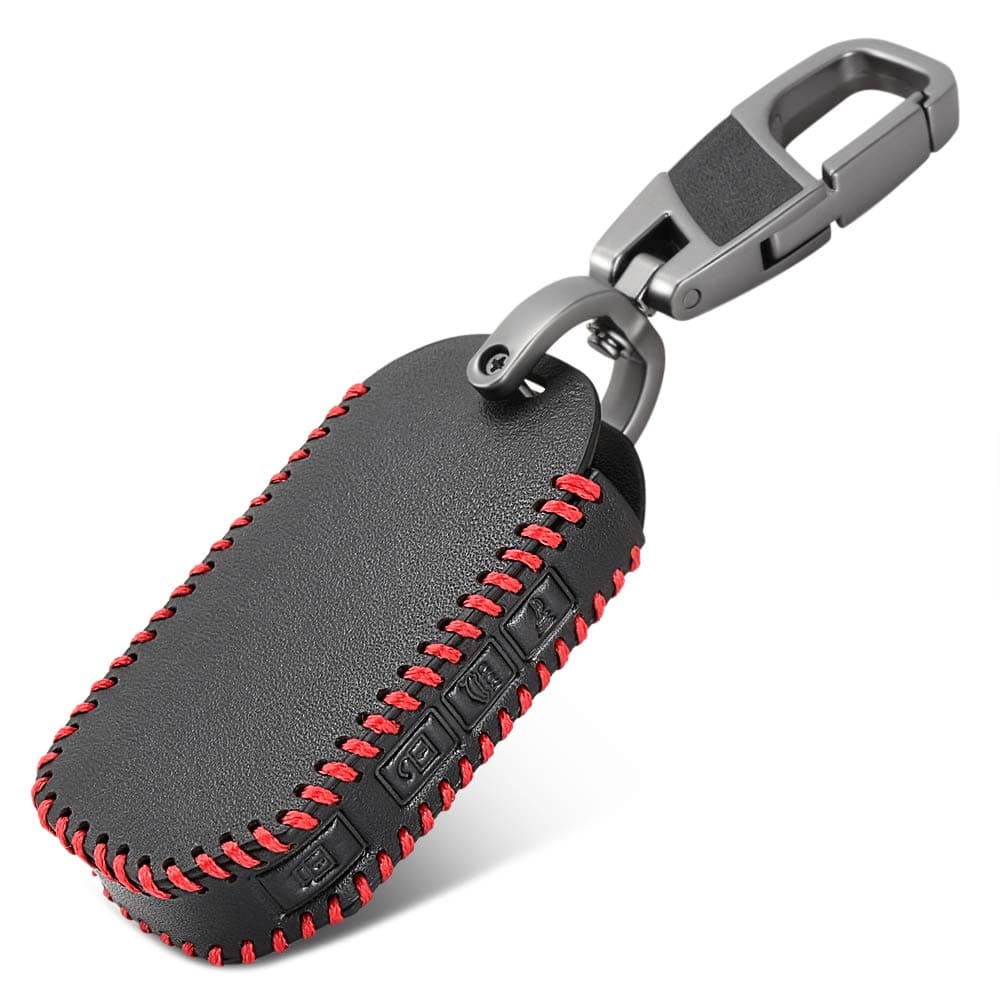 Genuine Leather Smart Key Fob Cover Case fit For Kia Sportage Ceed Sorento Cerato Forte Stinger K900 2017 2018 2019 2020 keychain 4 Buttons