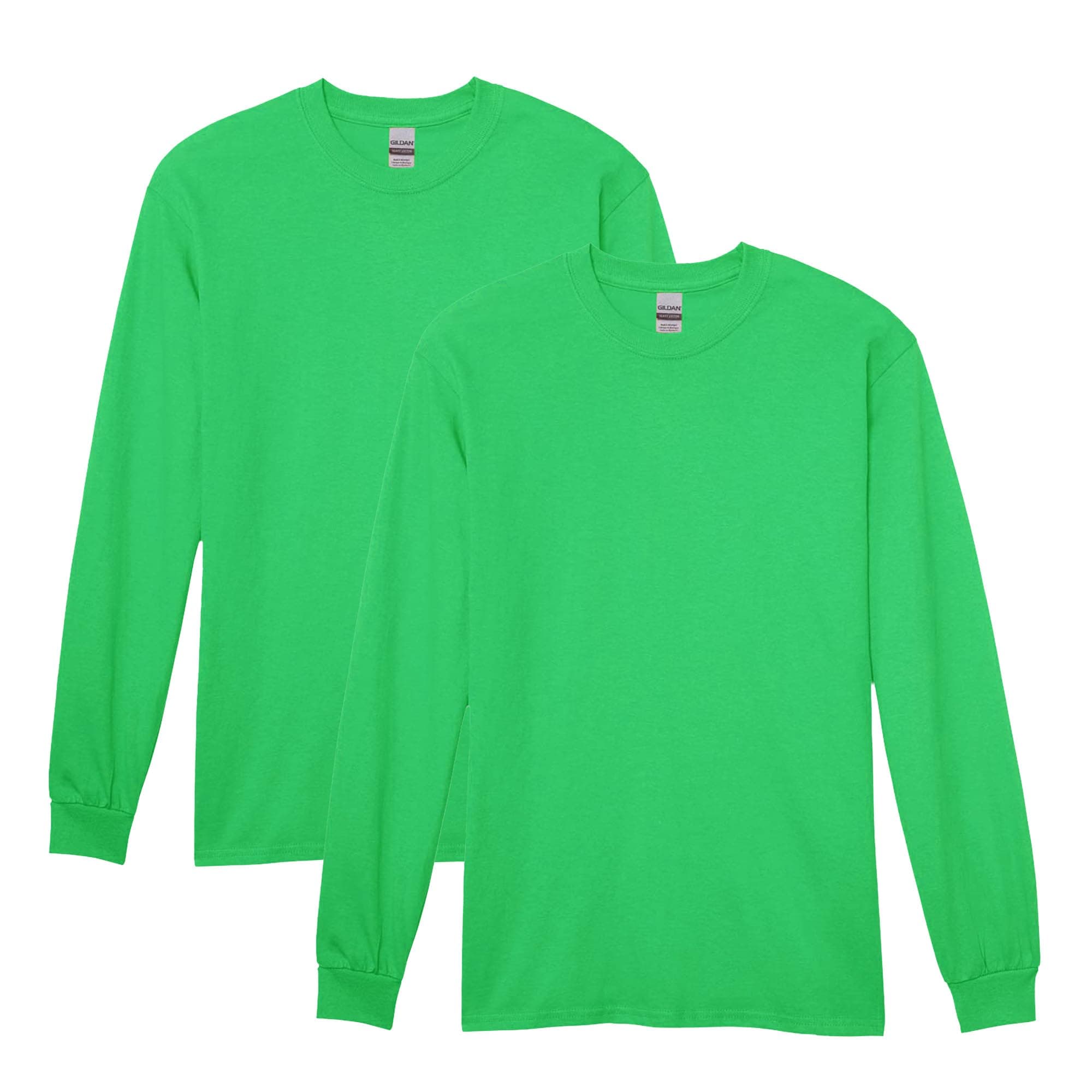 Gildan Adult Heavy Cotton Long Sleeve T-Shirt, Style G5400, 2-Pack